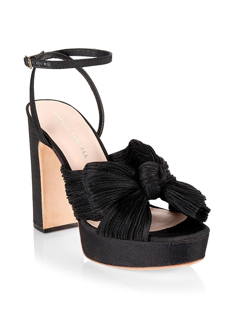 Loeffler Randall Natalia 115MM Pleated Bow Platform Sandals 2