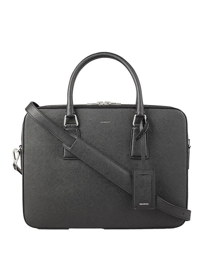 Sandro Downtown Large Saffiano Leather Briefcase 1