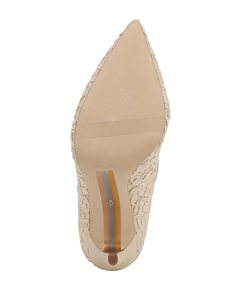 Sam Edelman Women's Hazel Pointed Toe Floral Topstitching High Heel Pumps 3