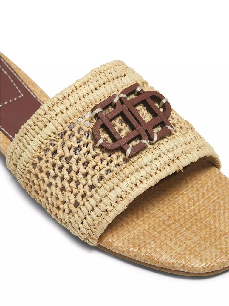 SIMKHAI Delphi Raffia Flat Sandals 5