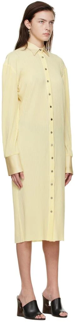 Atlein Yellow Polyester Midi Dress 2