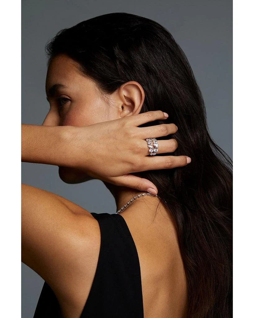 Nadri BTRX Mixed Cubic Zirconia Cocktail Ring in Rhodium Plated 3