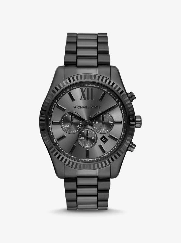 Michael Kors Oversized Lexington Black-Tone Watch 1