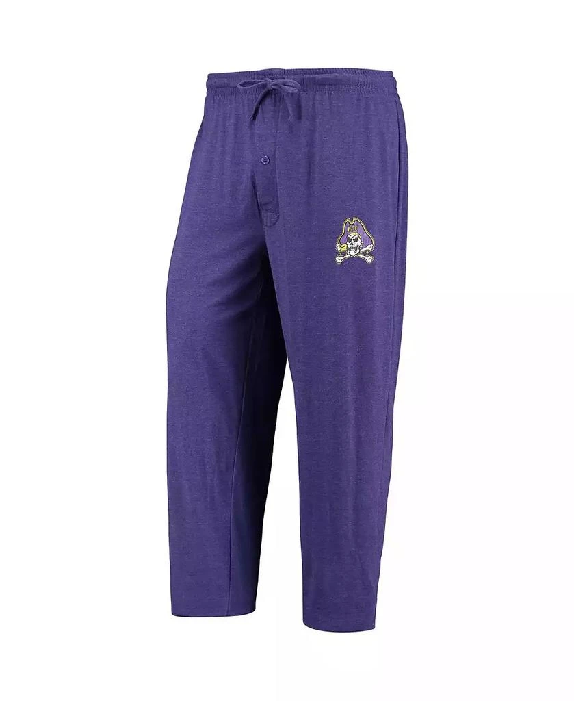 Concepts Sport Men's Purple, Heathered Charcoal Distressed ECU Pirates Meter Long Sleeve T-shirt and Pants Sleep Set 2