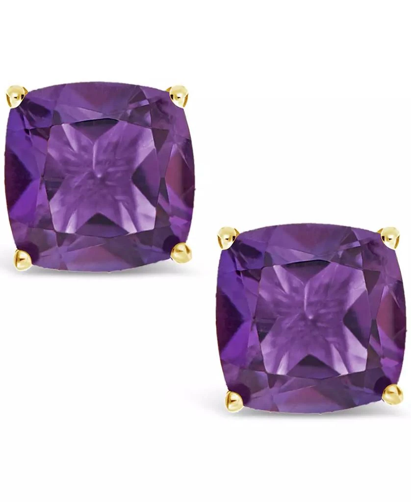 Macy's Garnet (3 ct. t.w.) Stud Earrings in 14K Yellow Gold. Also Available in Peridot, Amethyst and Citrine 3