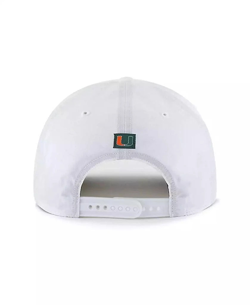 47 Brand Men's White Miami Hurricanes Condor Hitch Brrr Adjustable Hat 3