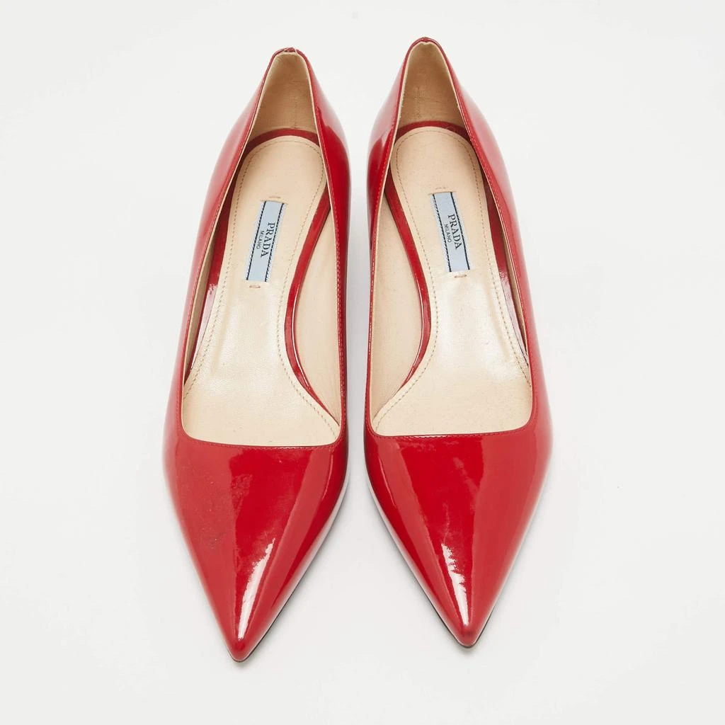 Prada Prada Red Patent Leather Pointed Toe Pumps Size 39.5 4