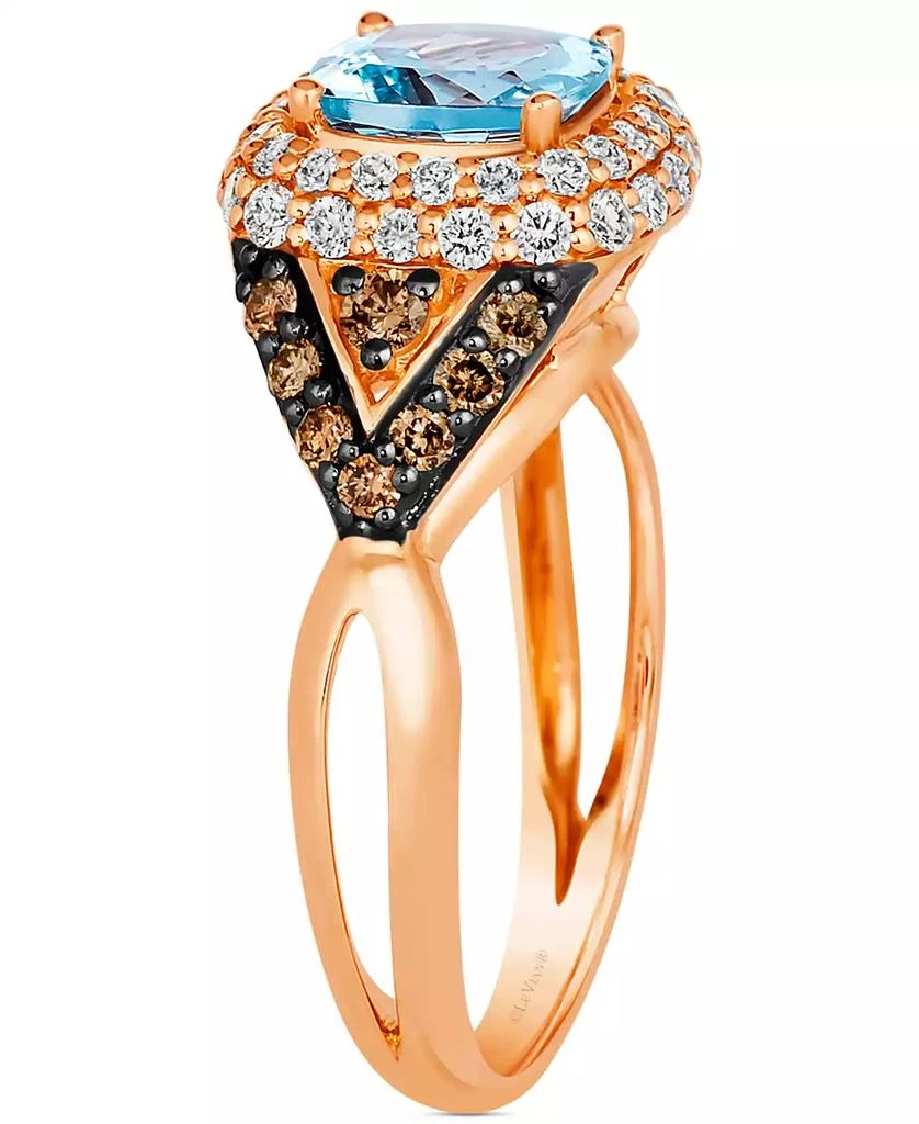 Le Vian Sea Blue Aquamarine (1-1/4 ct. t.w.) 
Diamond (3/4 ct. t.w.) Halo Ring in 14k Rose Gold 4