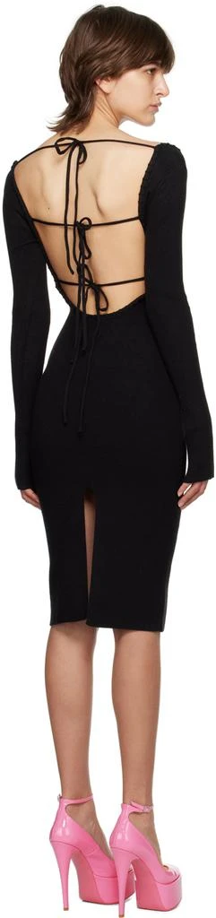 Danielle Guizio Black Bow Midi Dress 3