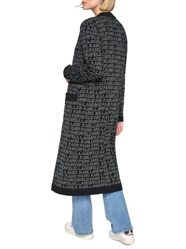 Karl Lagerfeld Paris Logo Open Front Cardigan 2