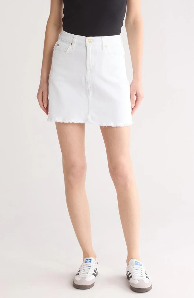 7 For All Mankind A-Line Cutoff Denim Skirt 1