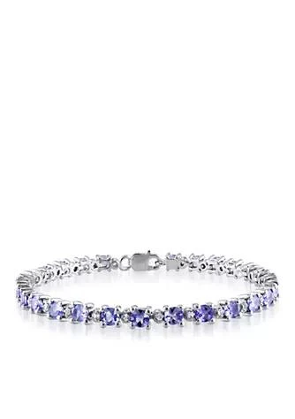 Belk 
Co. Sterling Silver Tanzanite and White Topaz Bracelet