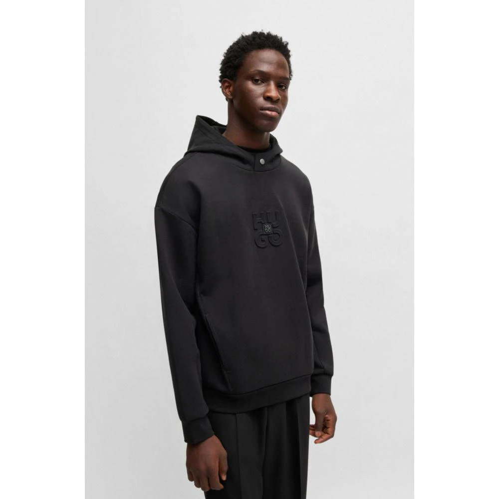 Hugo Boss Interlock hoodie with stacked logos 3