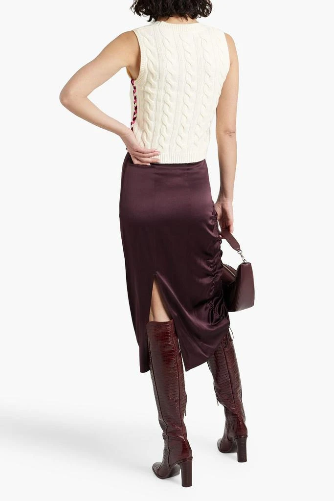Derek Lam Yuna embroidered cable-knit wool vest 3