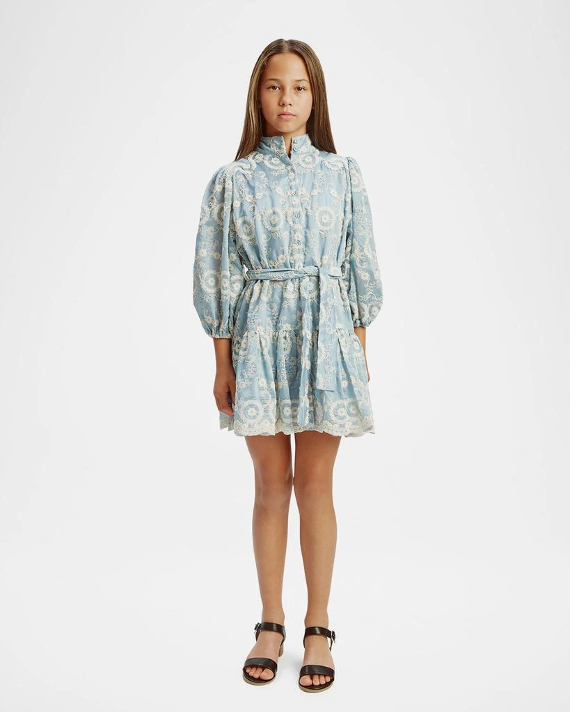 Bardot Girl's Mila Embroidered Floral-Print Shirt Dress, Size 7-14 3