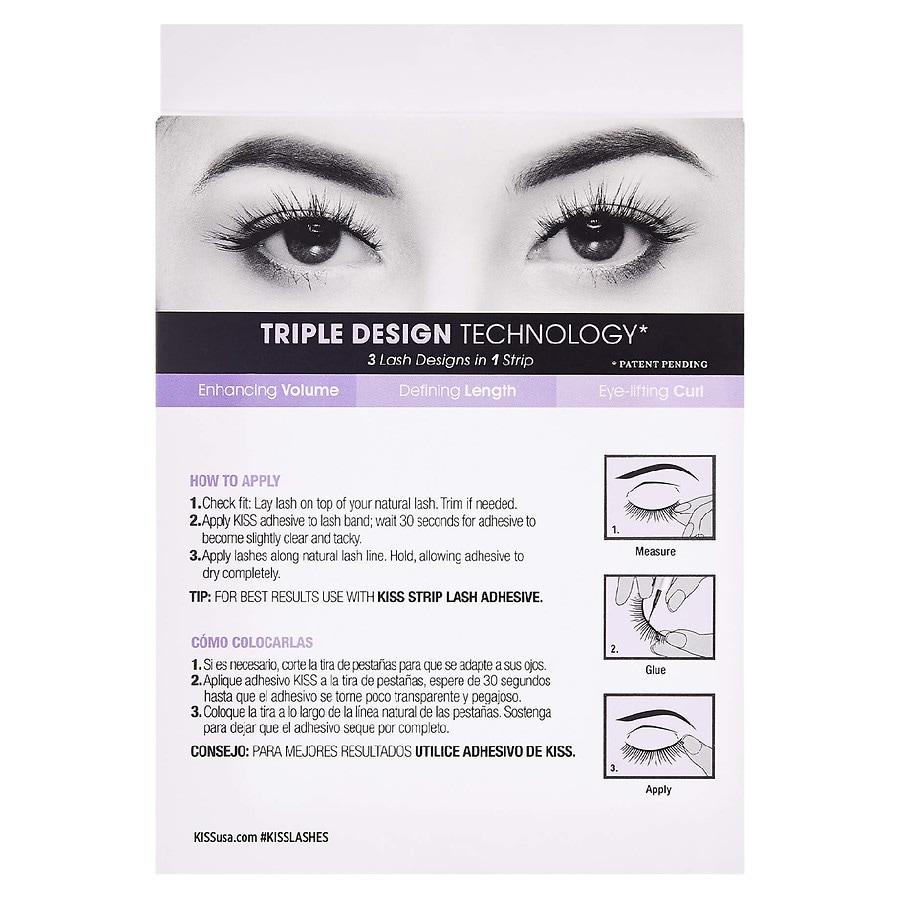 Kiss Lash Couture Triple Push-Up Collection Fake Eyelashes Multipack - Robe