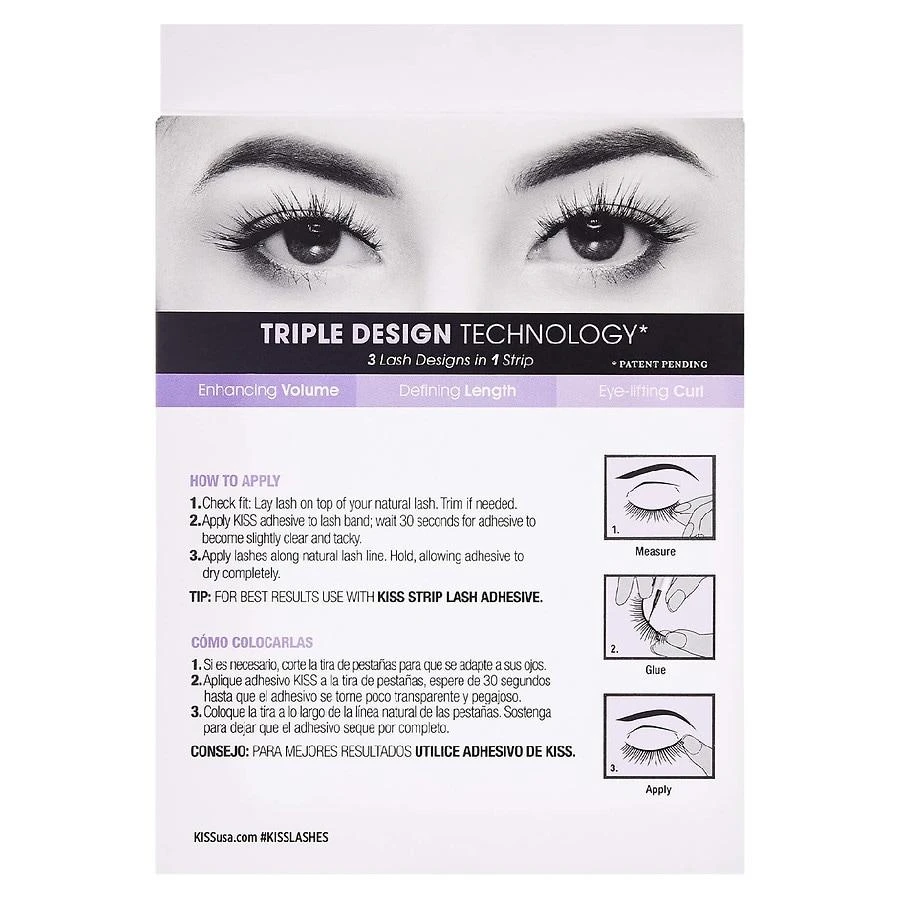 Kiss Lash Couture Triple Push-Up Collection Fake Eyelashes Multipack - Robe 2