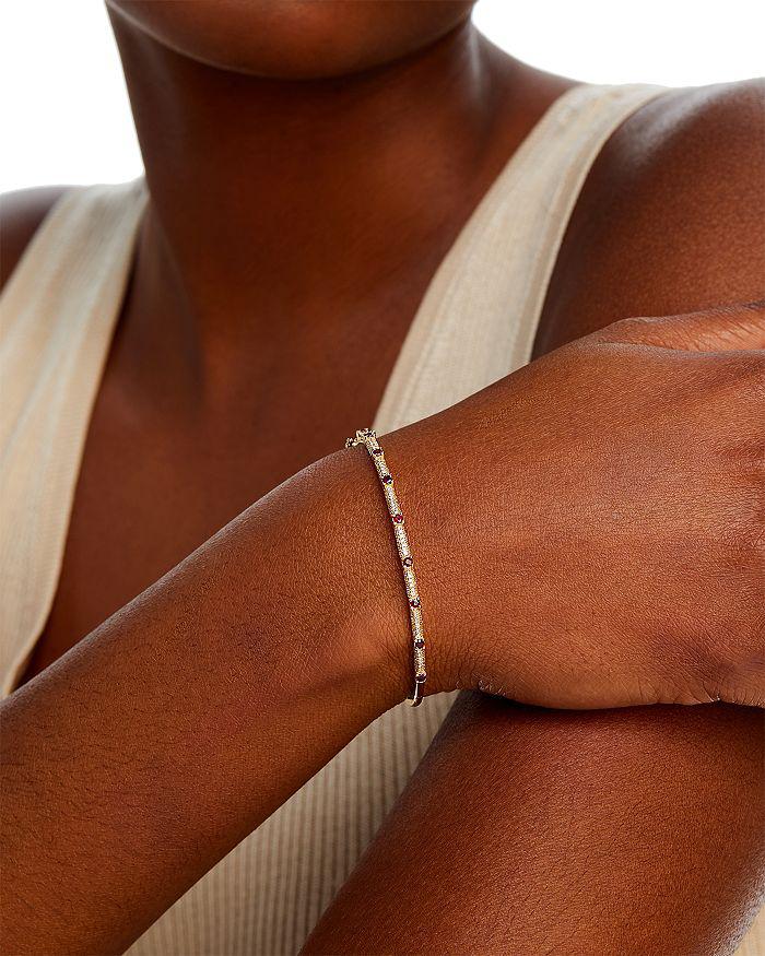 Bloomingdale's Bloomingdale's Ruby & Diamond Bangle Bracelet in 14K Yellow Gold - 100% Exclusive