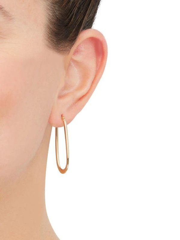 Saks Fifth Avenue 14K Yellow Gold Oval Hoop Earrings 5