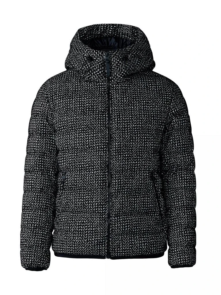 Mackage Jack Chevron &amp; Houndstooth Hooded Down Coat 1