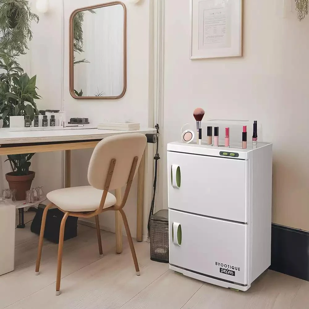 Byootique 46L Hot UV Sterilizer Towel Warmer Cabinet Heated Nail Salon Spa Facial Dual 4 Rack 5