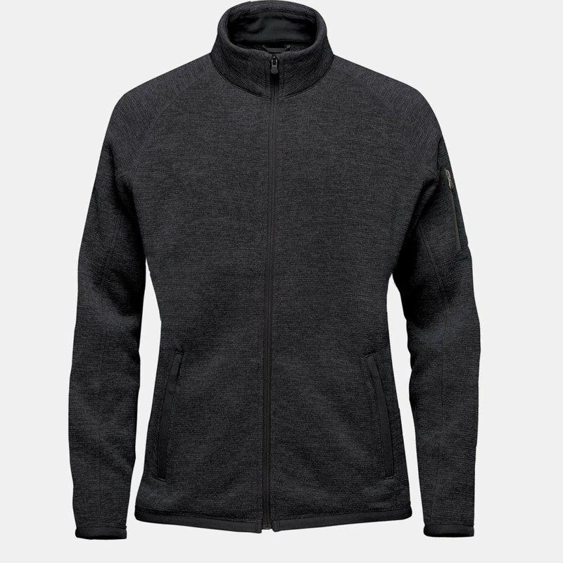 Stormtech Womens/Ladies Avalanche Pure Earth Full Zip Fleece Jacket Black Heather 1