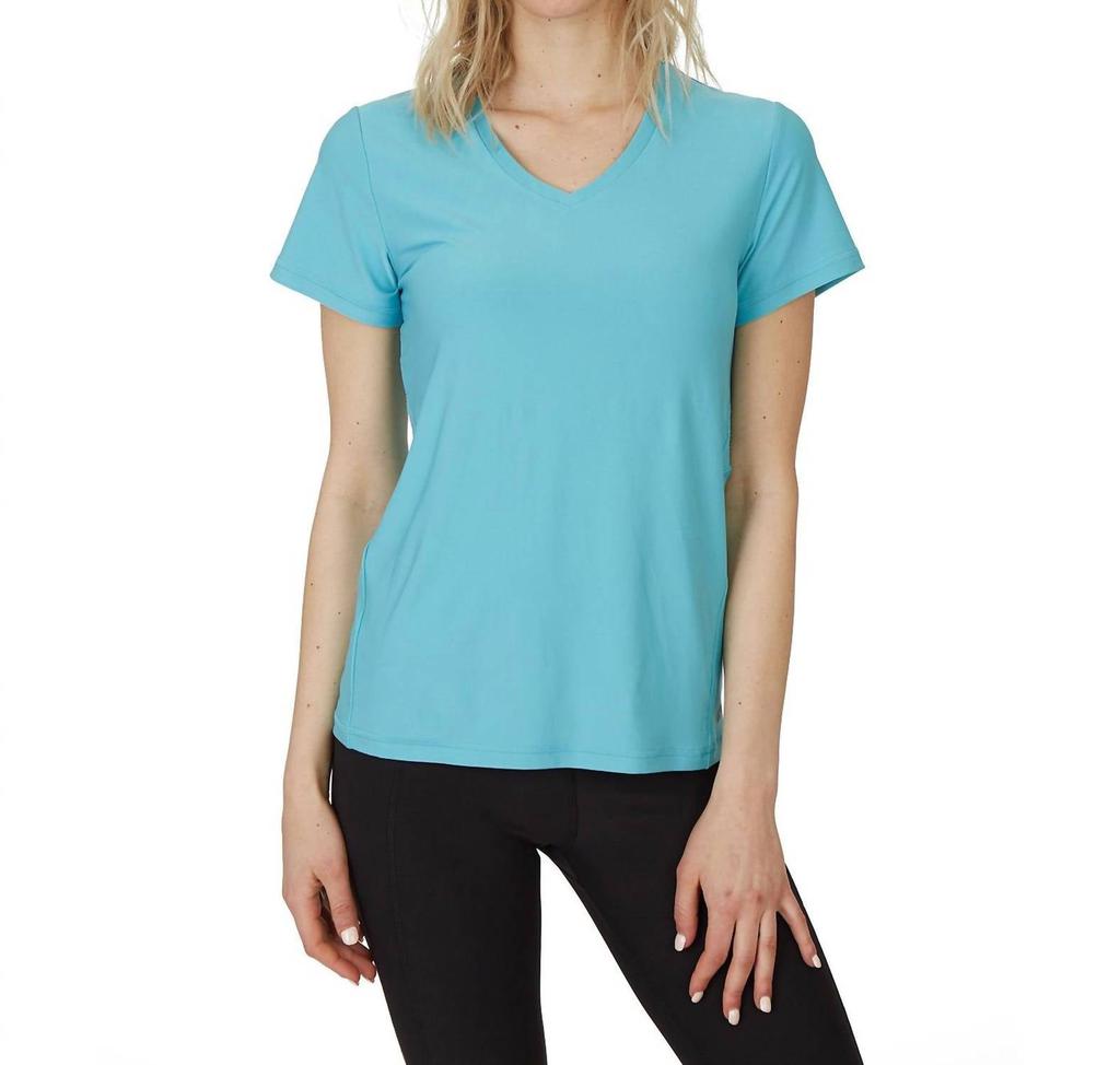 X by Gottex X By Gottex - Honey Comb Loose Fit Short Sleeve V-Neck Top