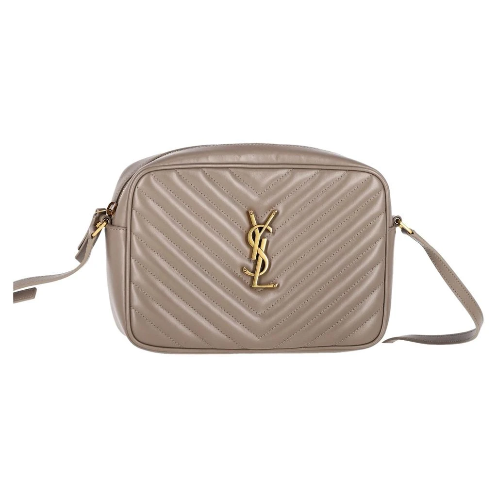 Yves Saint Laurent Lou Camera Shoulder Bag in Beige Calfskin Leather 1