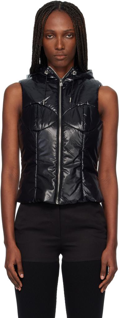 COPERNI Black Hooded Puffer Vest