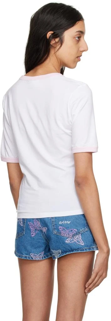 Ganni White Butterfly T-shirt 3