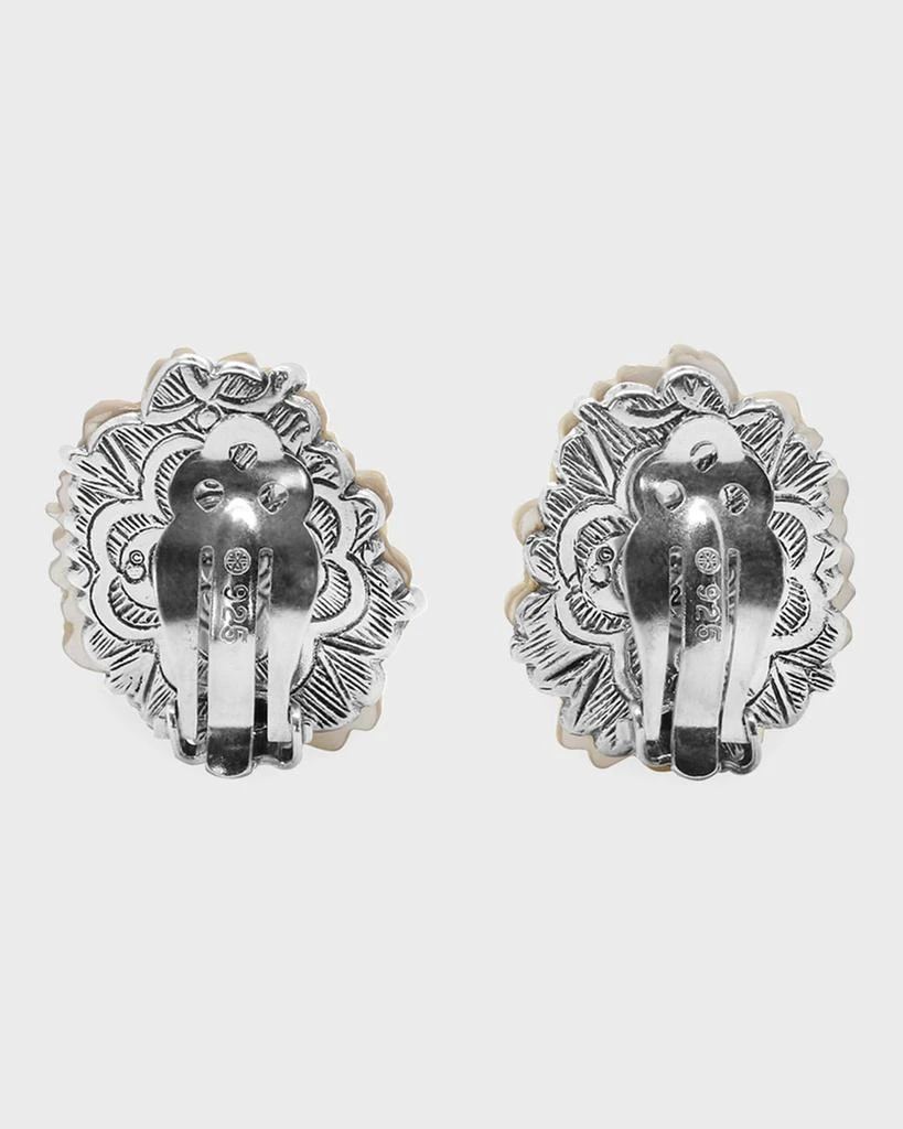 Stephen Dweck White Carved Earrings 2