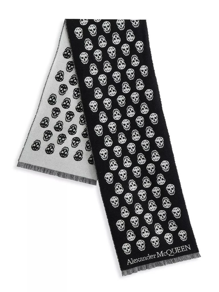 Alexander McQueen Reversible Skull Wool Scarf 3