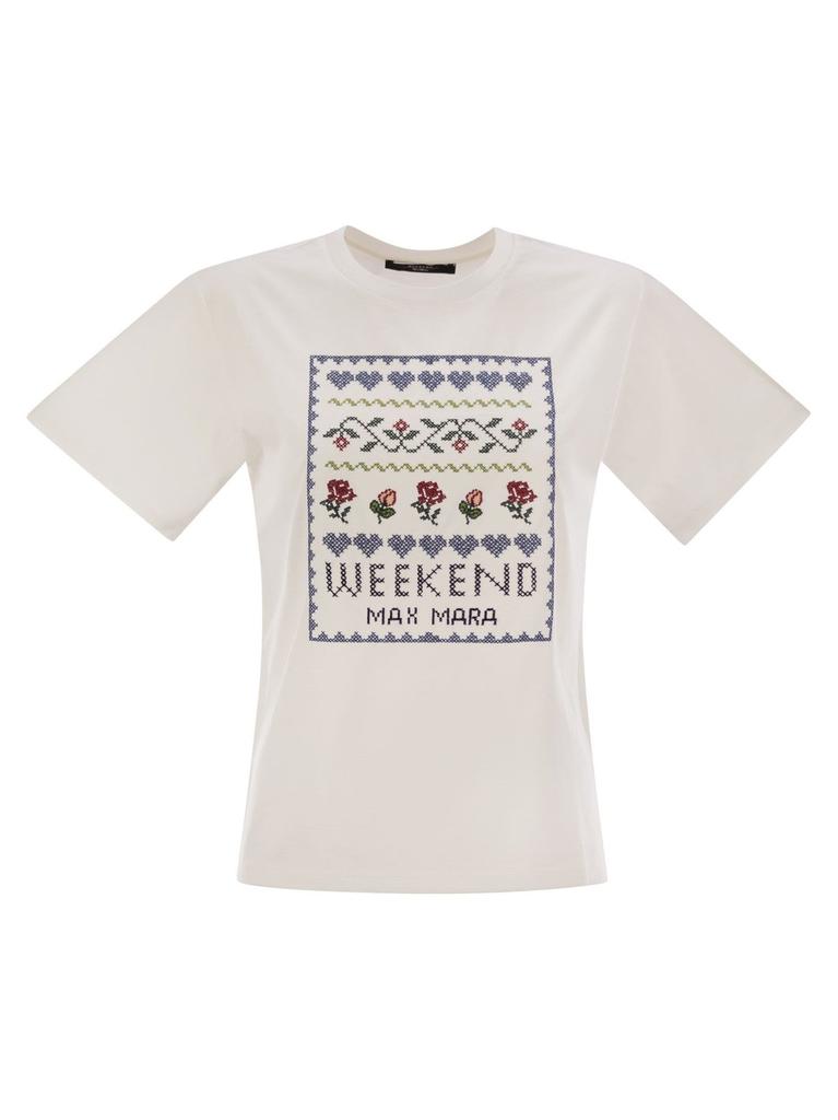 Weekend Max Mara Weekend Max Mara Floral Patterned Crewneck T-Shirt