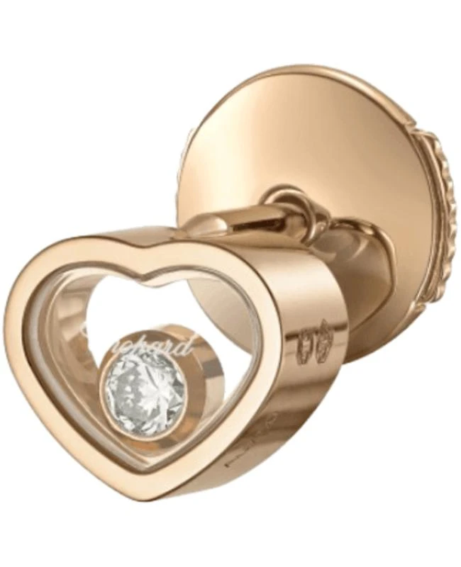 Chopard Chopard Happy Hearts 18K Rose Gold and Diamond Single Women's Earrings 83A086-5092 1