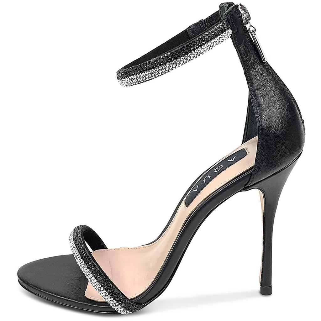 Aqua Olivia  Womens Ankle Strap Rhinestone Heels
