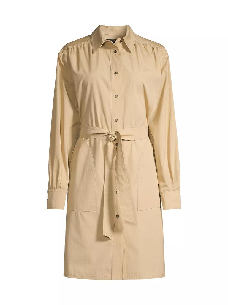 Weekend Max Mara Virgus Cotton Button-Front Mini-Shirtdress