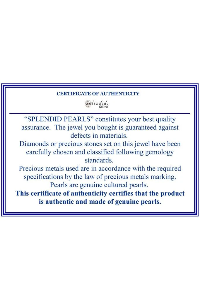 Splendid Pearls 14K Gold 7-7.5mm White Freshwater Pearl Leverback Earrings 2