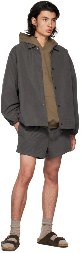 Essentials Gray Cotton Shorts 4