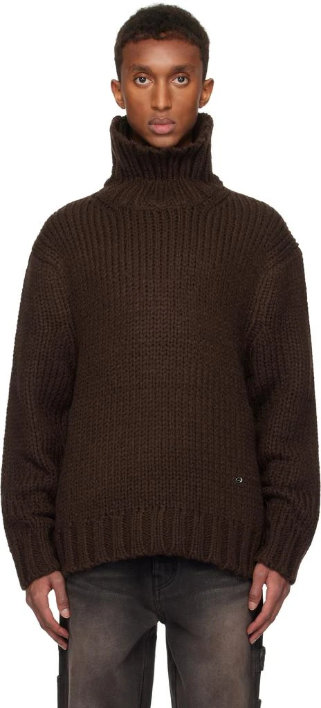 We11done Brown Chunky Turtleneck 1