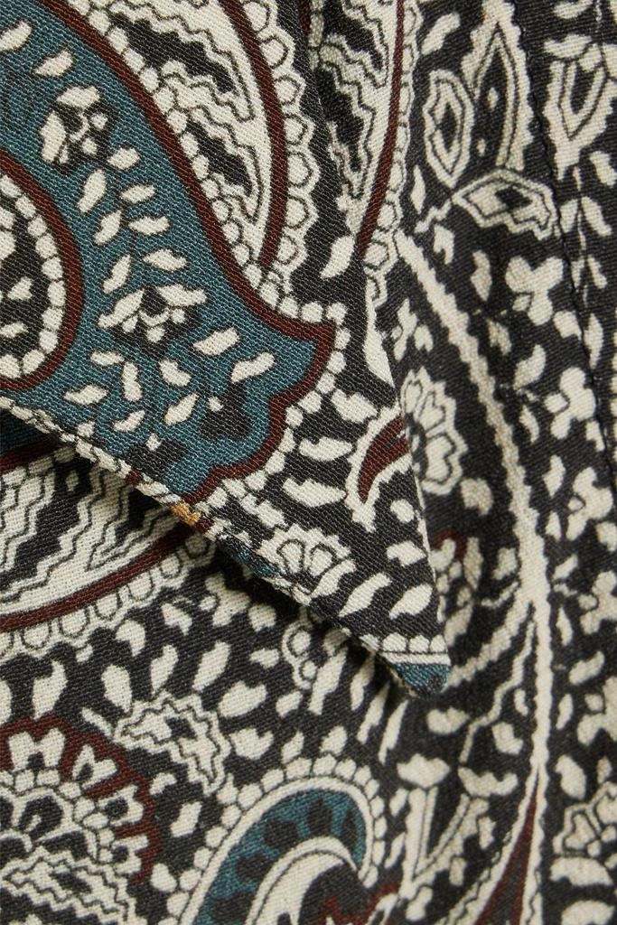 ROSETTA GETTY Cape-effect printed crepe blouse 4