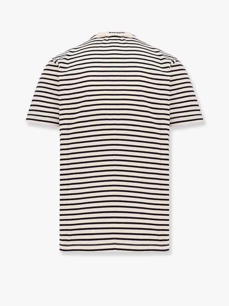 BARROW Striped cotton t-shirt with logo embroidery