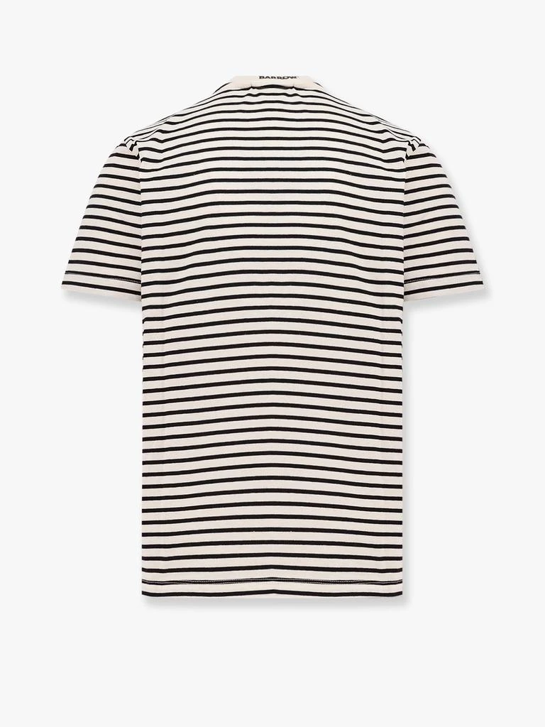 BARROW Striped cotton t-shirt with logo embroidery 2