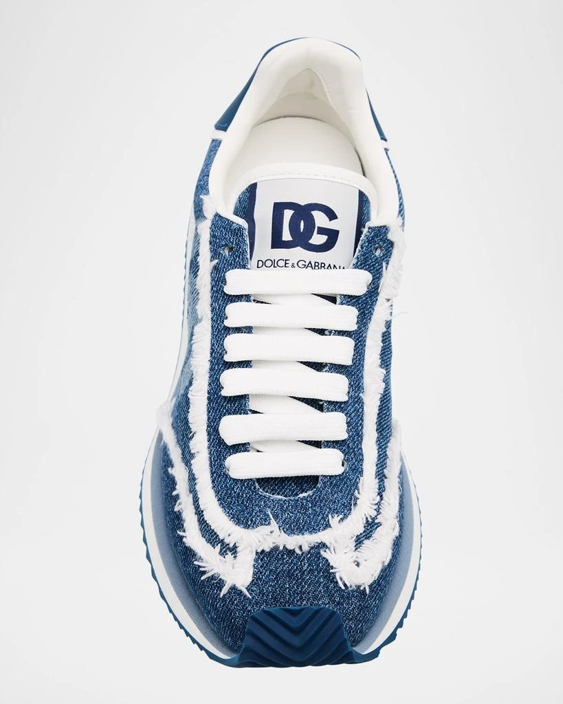 Dolce 
Gabbana Aria DG Distressed Denim Runner Sneakers 5