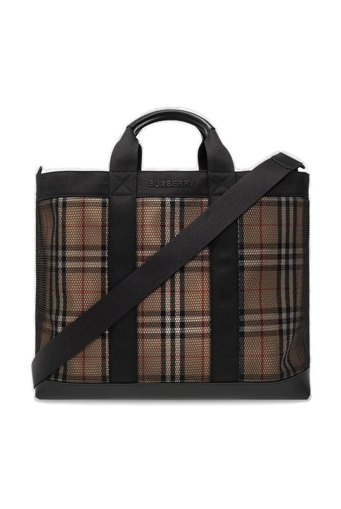 Burberry Burberry Checked Mesh Tote Bag 1
