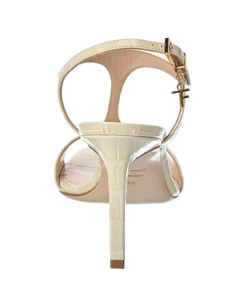 Tom Ford Angelina Croc-Embossed Leather Sandal 3