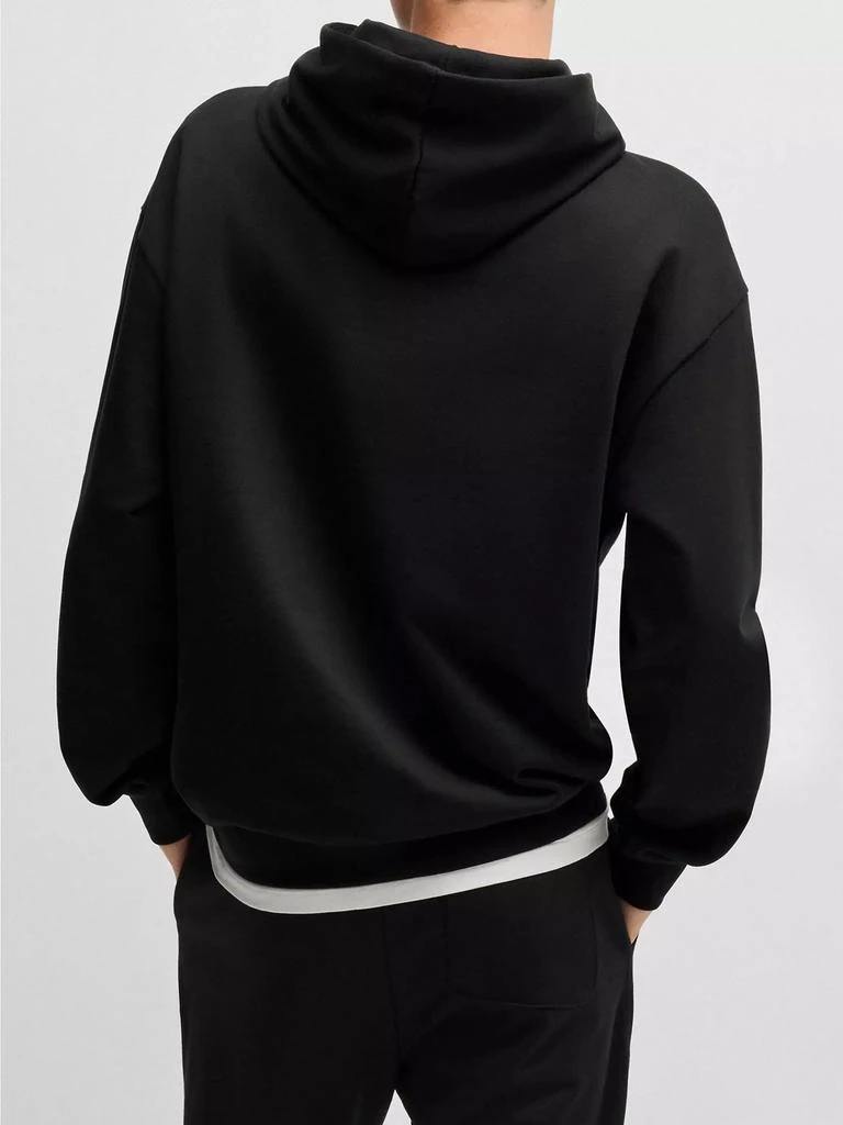 Hugo Boss Cotton-Terry Hoodie with Stacked Smoke Logo Print 4