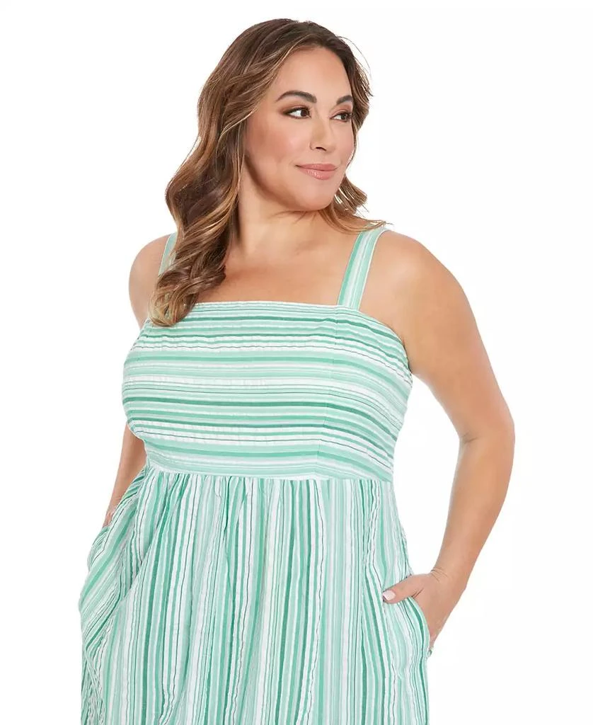 London Times Plus Size Striped Maxi Dress 4