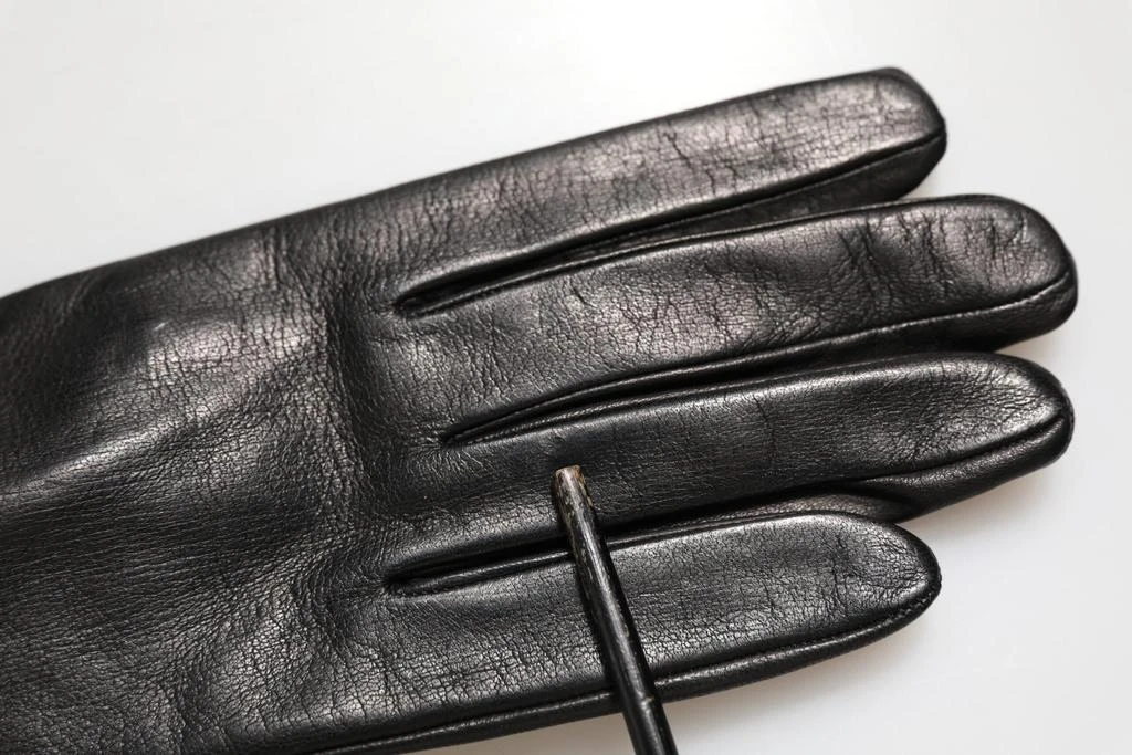 Dolce 
Gabbana Leather Embellished Long Mitten Women
s Gloves (Pre-Owned) 5