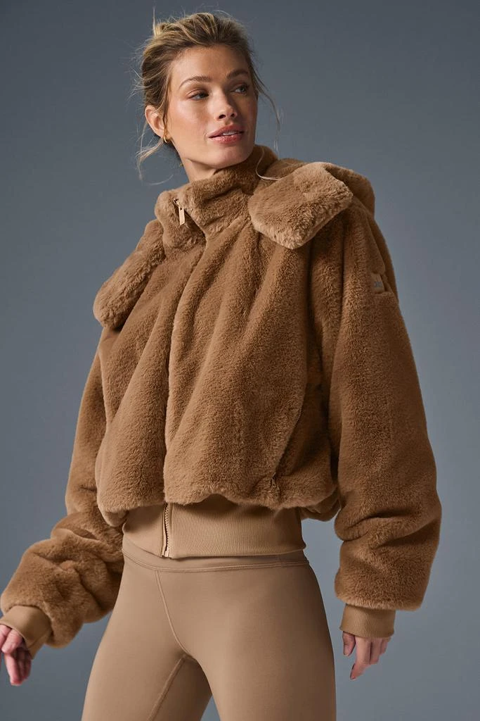 Alo Faux Fur Foxy Jacket - Toasted Almond 3