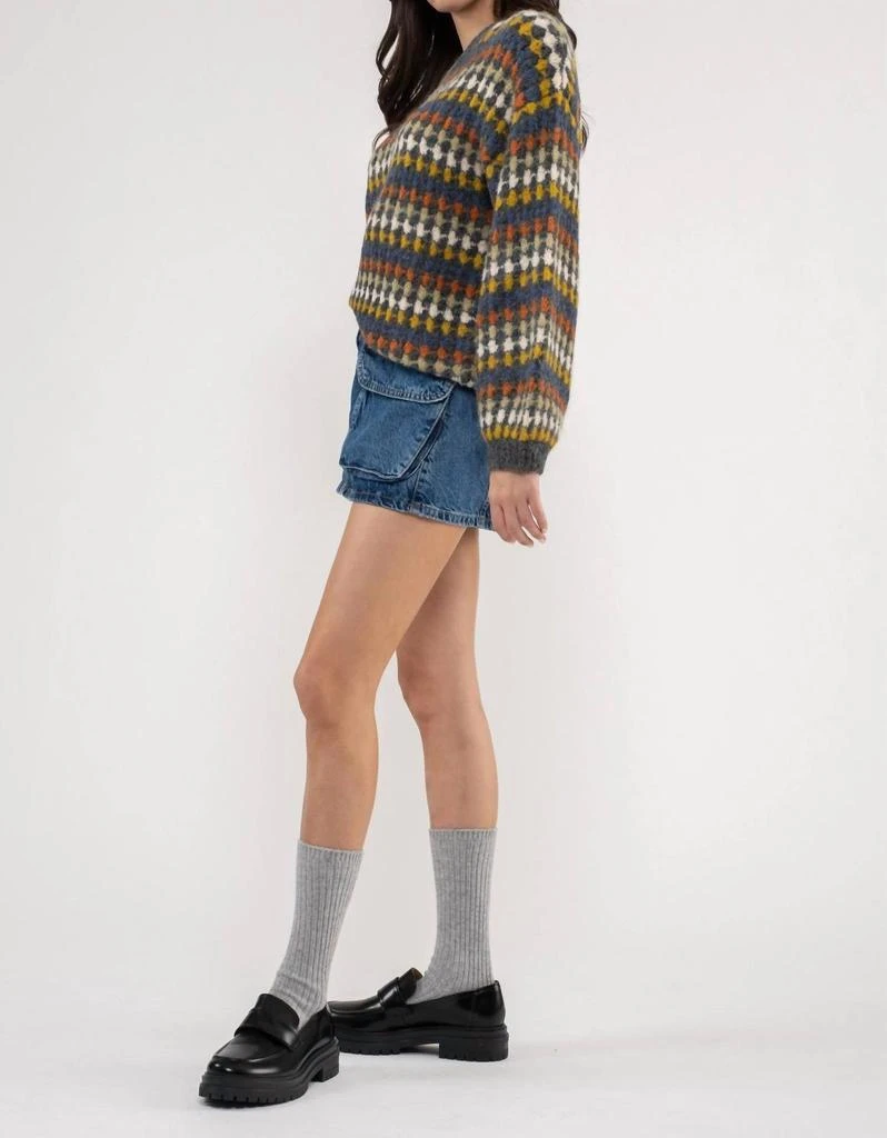 Blu Pepper Blu Pepper - Multicolor Crew Knit Sweater -PLUS 2